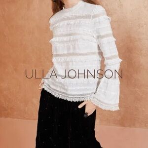 NWT - Ulla Johnson White Ruffled Grace Blouse